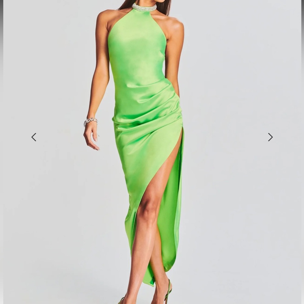 Retrofete Maria midi dress in lime punch xs - Picture 6 of 10